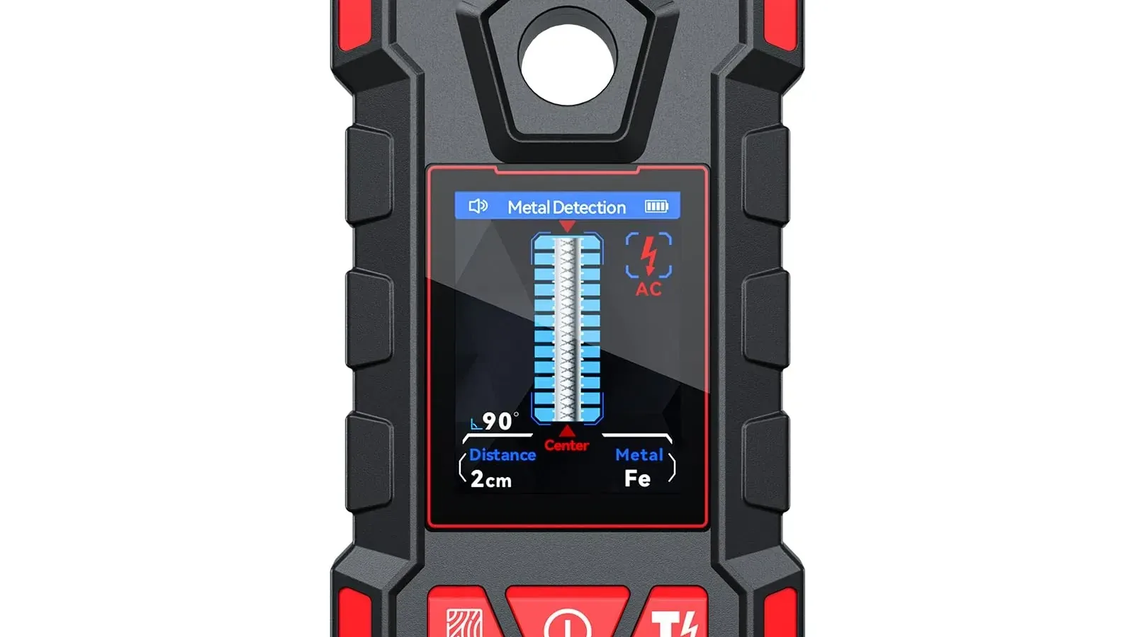 Handheld stud finder with digital display